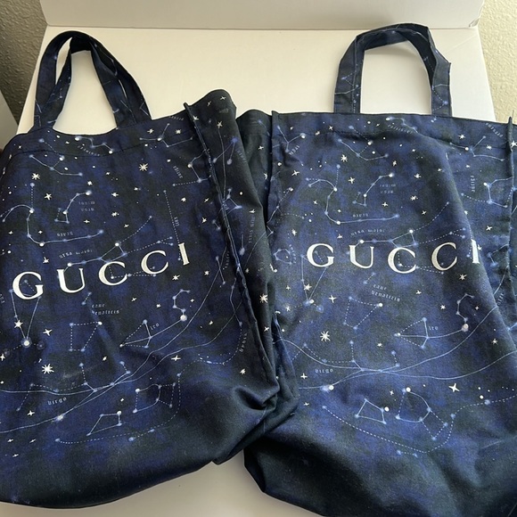 Gucci Reusable Galaxy Cotton Canvas Tote Bag (2) - Picture 3 of 5